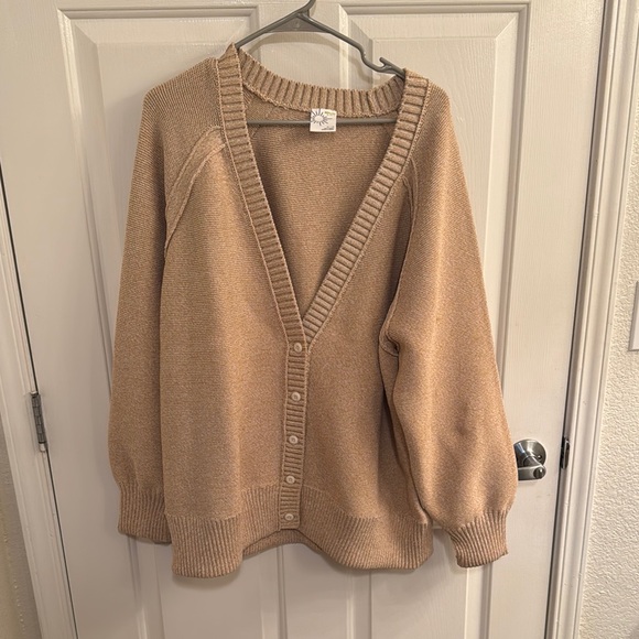 aerie Sweaters - Aerie Tan Chunky Knit Cardigan Sweater
